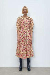 paisley print dress zara