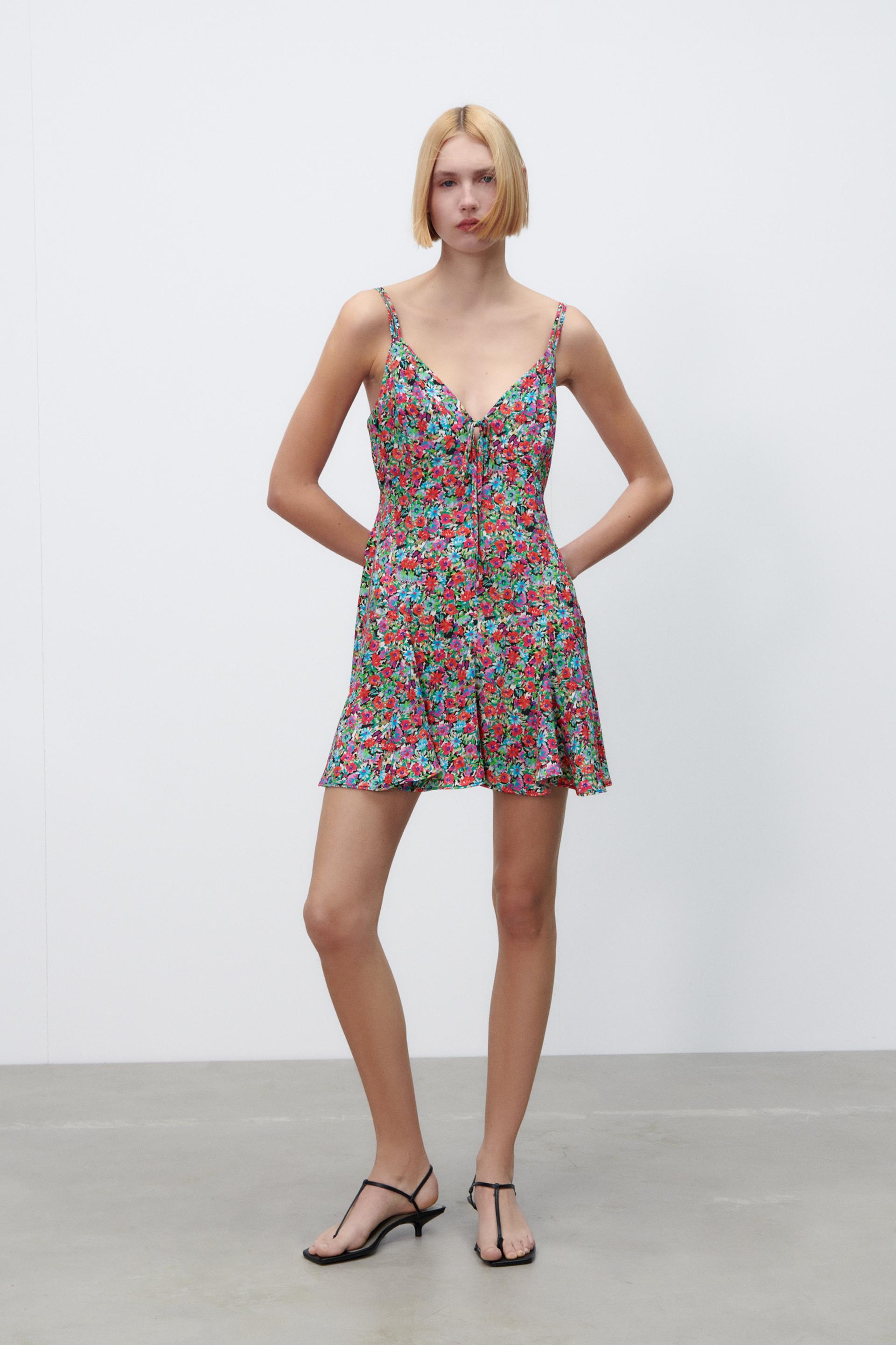SHORT FLORAL DRESS - Multicoloured 