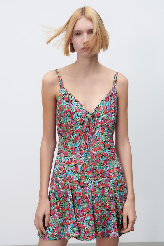 SHORT FLORAL DRESS - Multicoloured 