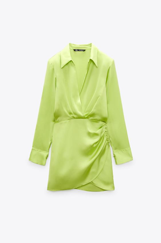 BLAZER VESTIDO ESTRUCTURA - Verde flúor | ZARA España