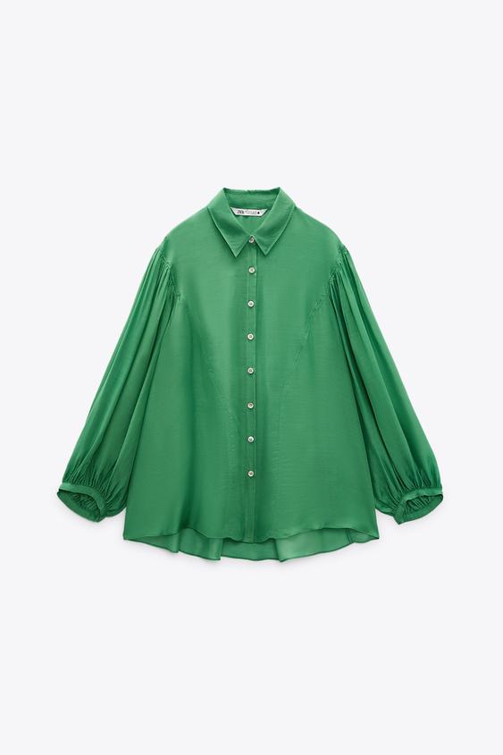 LOOSE-FIT SHIRT - GREEN | ZARA Australia