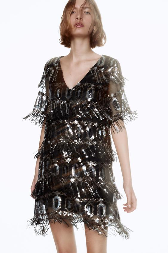 robe sequin zara