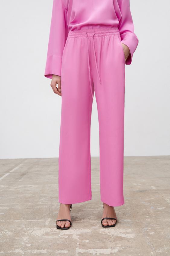 CALÇA FLUIDA - Rosa / Lilás | ZARA Brasil