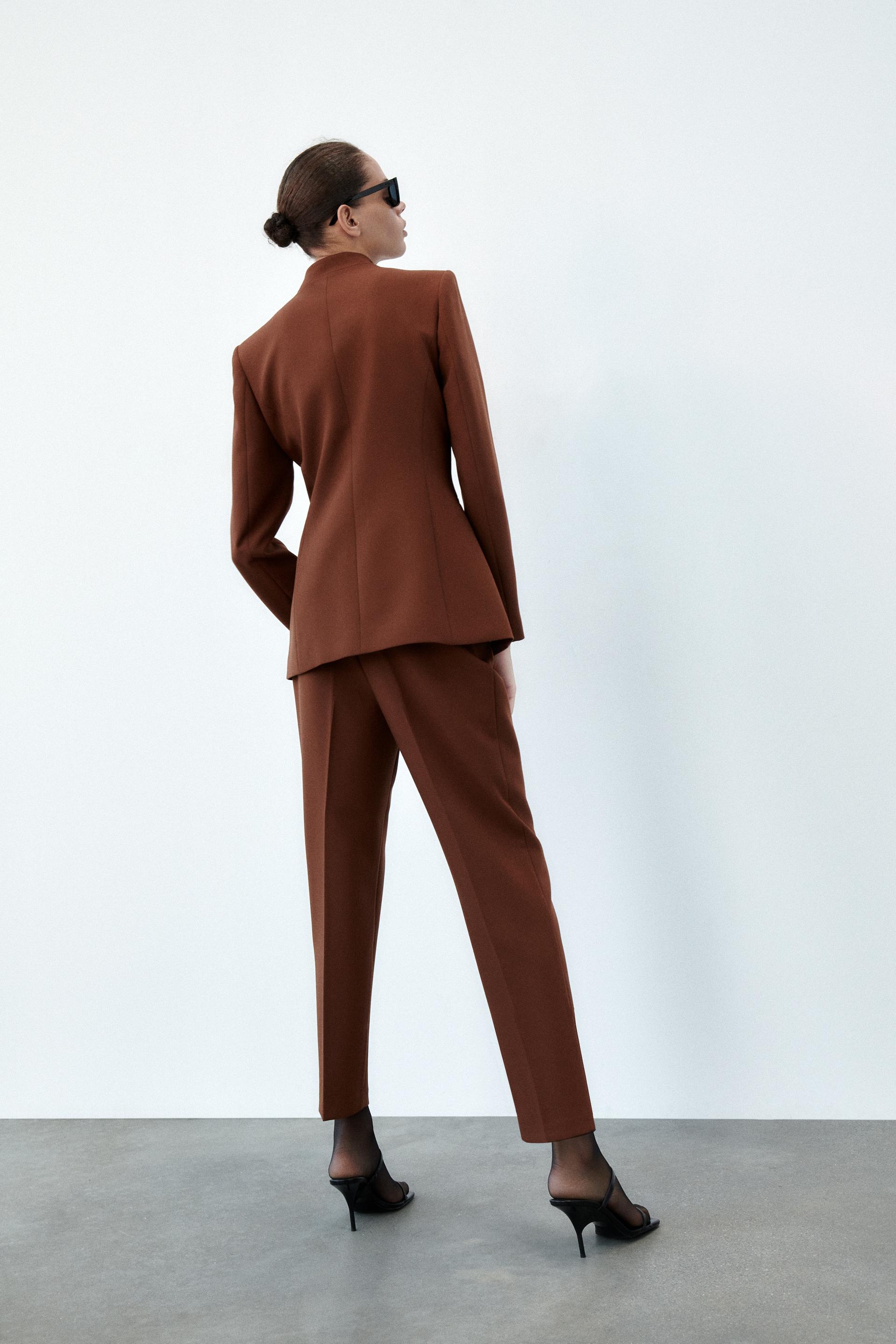 BLAZER LARGA SOLAPA INVERTIDA - Negro | ZARA España