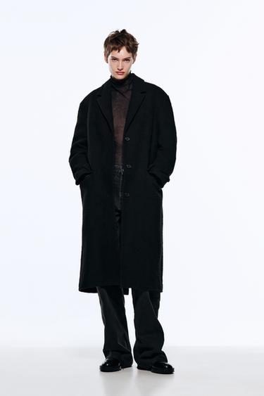 zara black coat