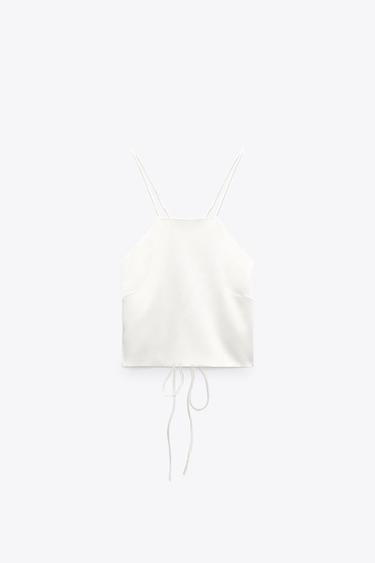 Tops Cuello Halter de Mujer | ZARA Chile
