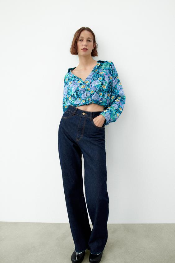 PRINTED SHIRT WITH A SATIN FINISH 