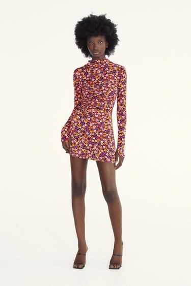 VESTIDO ESTAMPADO FLORES - único | ZARA España
