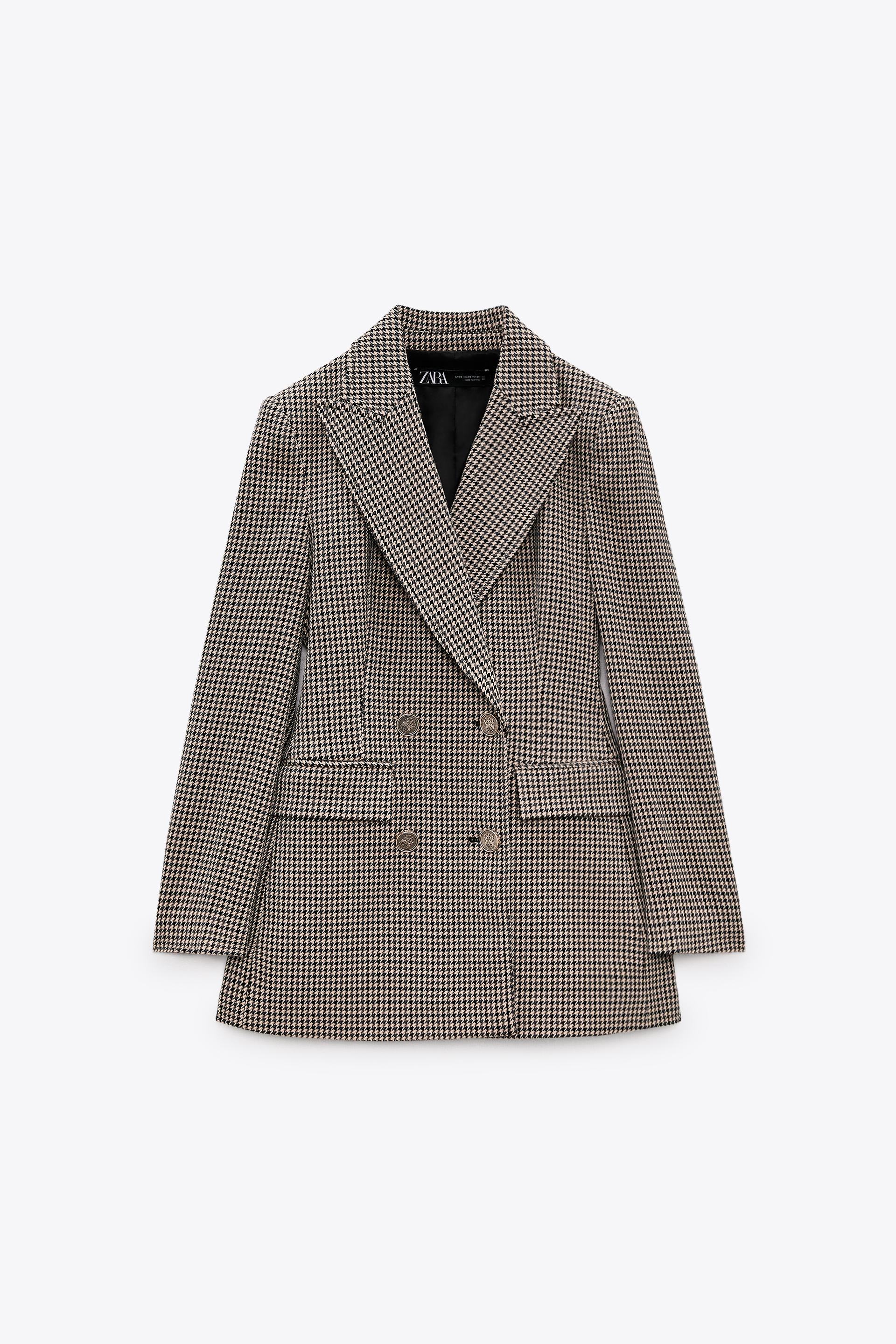 BLAZER CRUZADA PATA DE GALLO - Multicolor | ZARA Chile