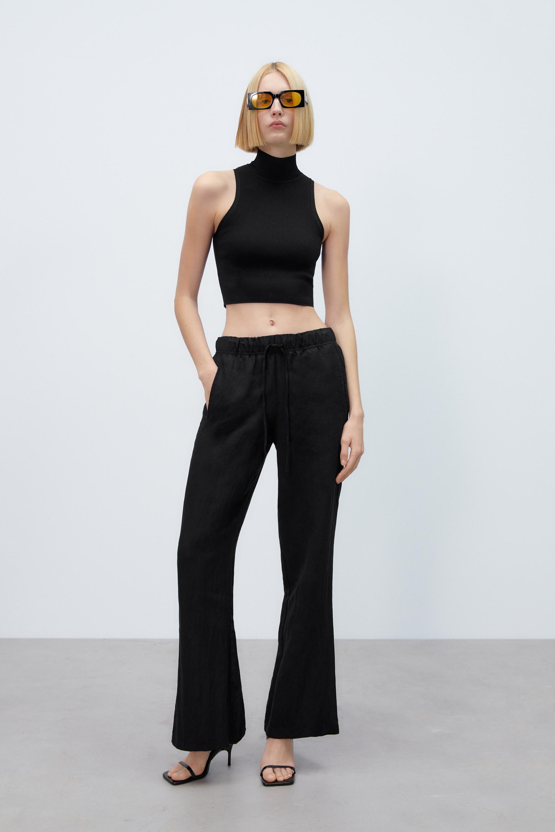 TROUSERS WITH VENTS - Black | ZARA 