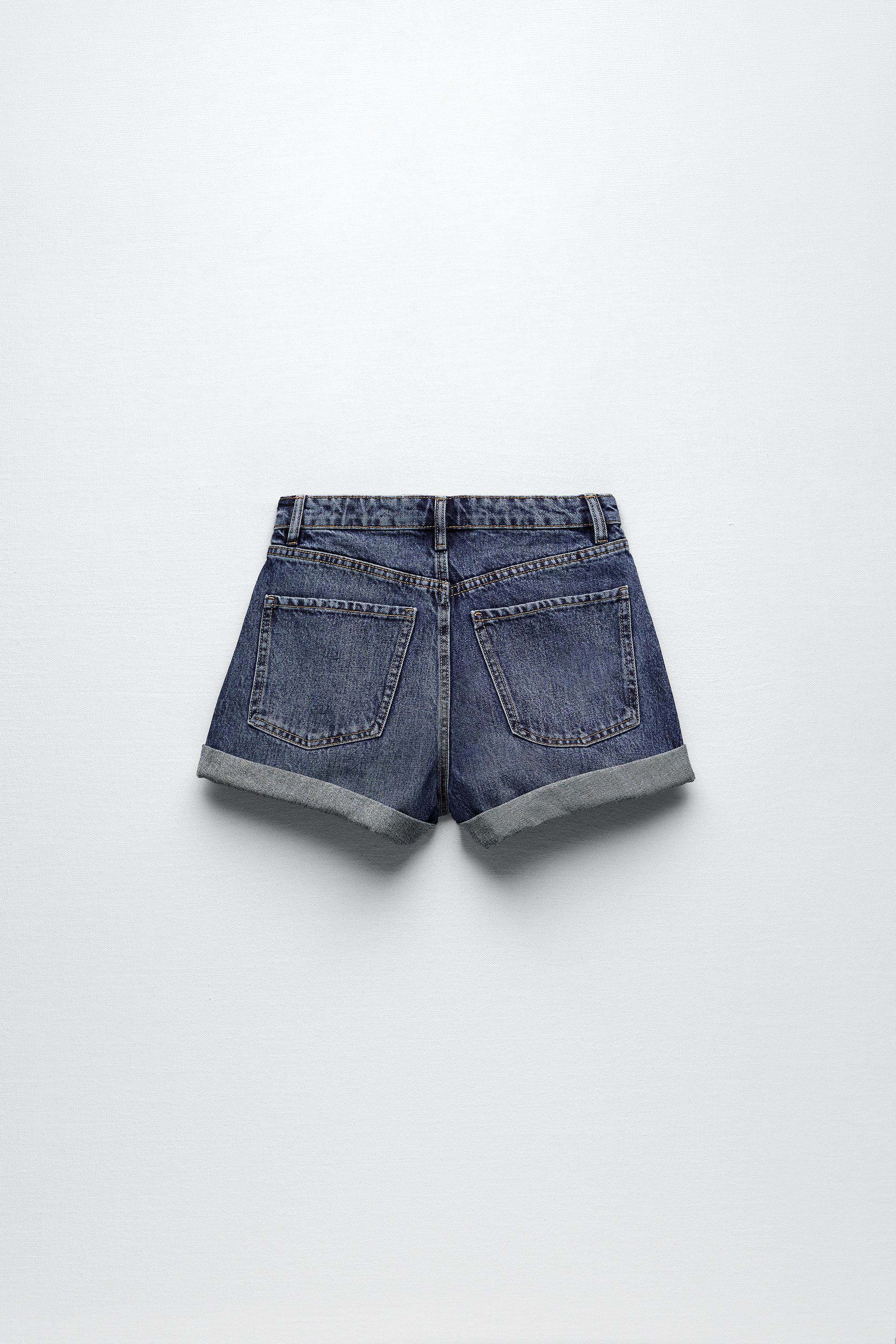SHORTS DENIM MOM FIT - Azul claro | ZARA Chile