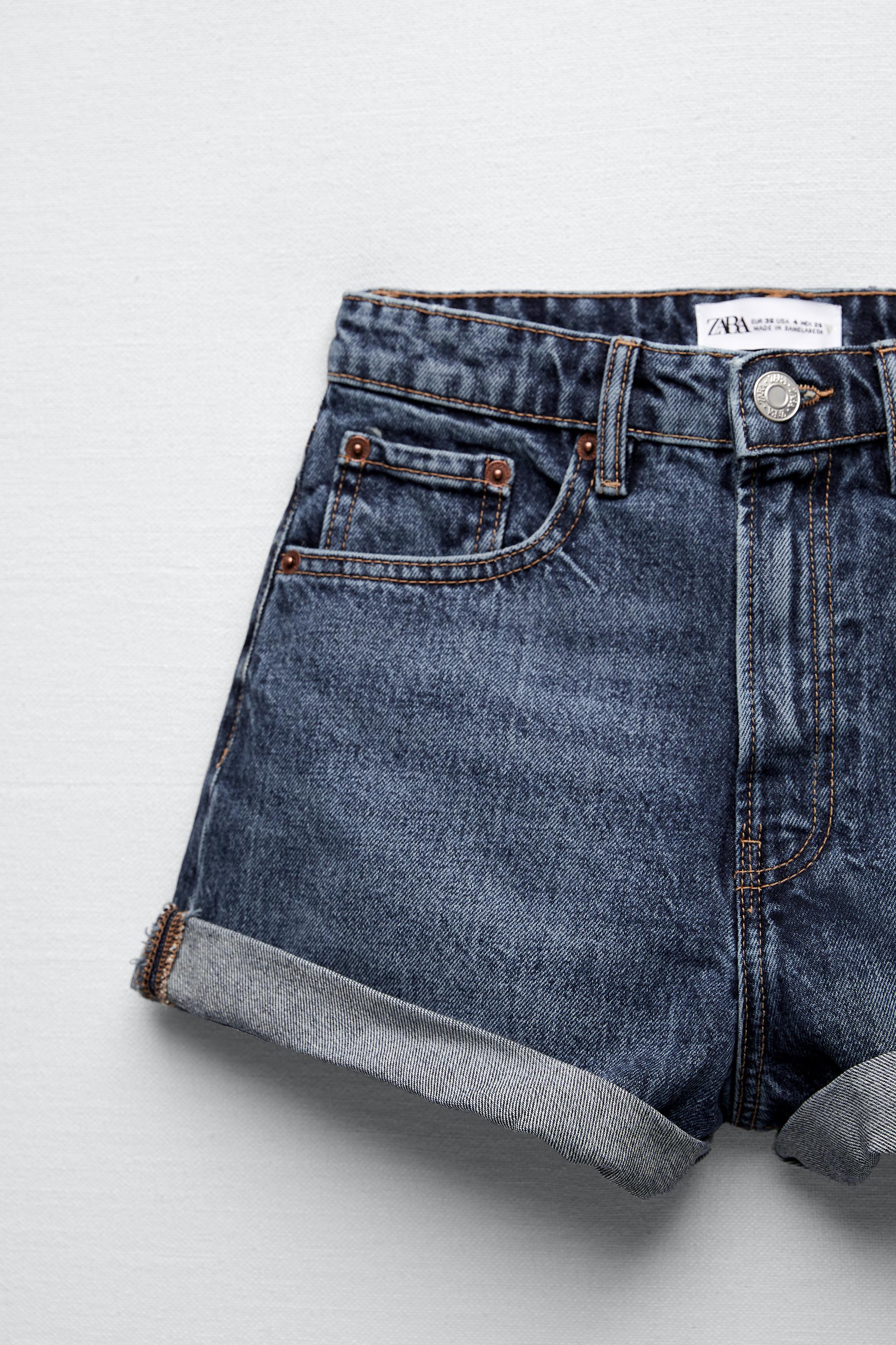 MOM FIT DENIM SHORTS - Light blue 