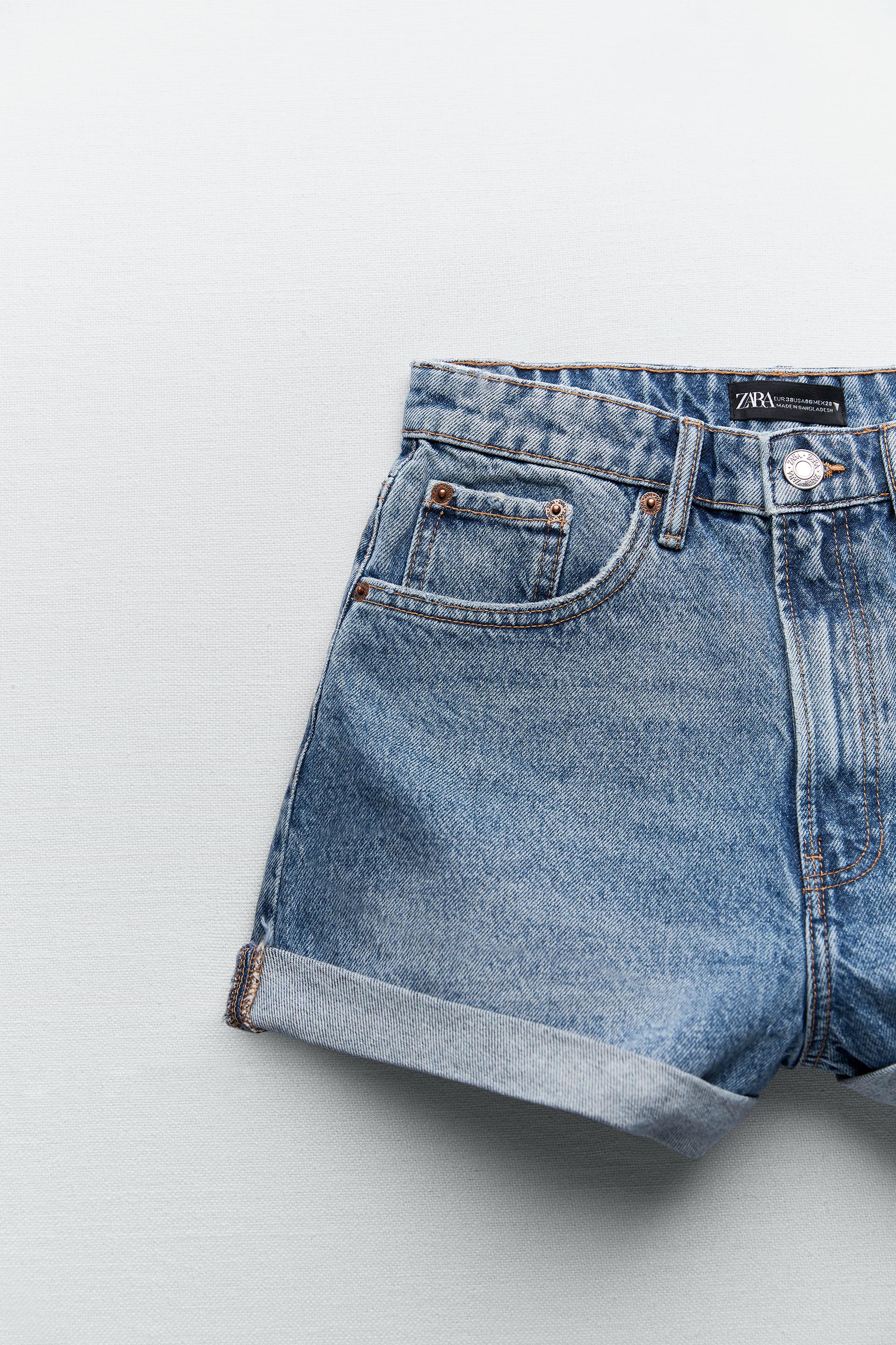 MOM FIT DENIM SHORTS - Light blue 