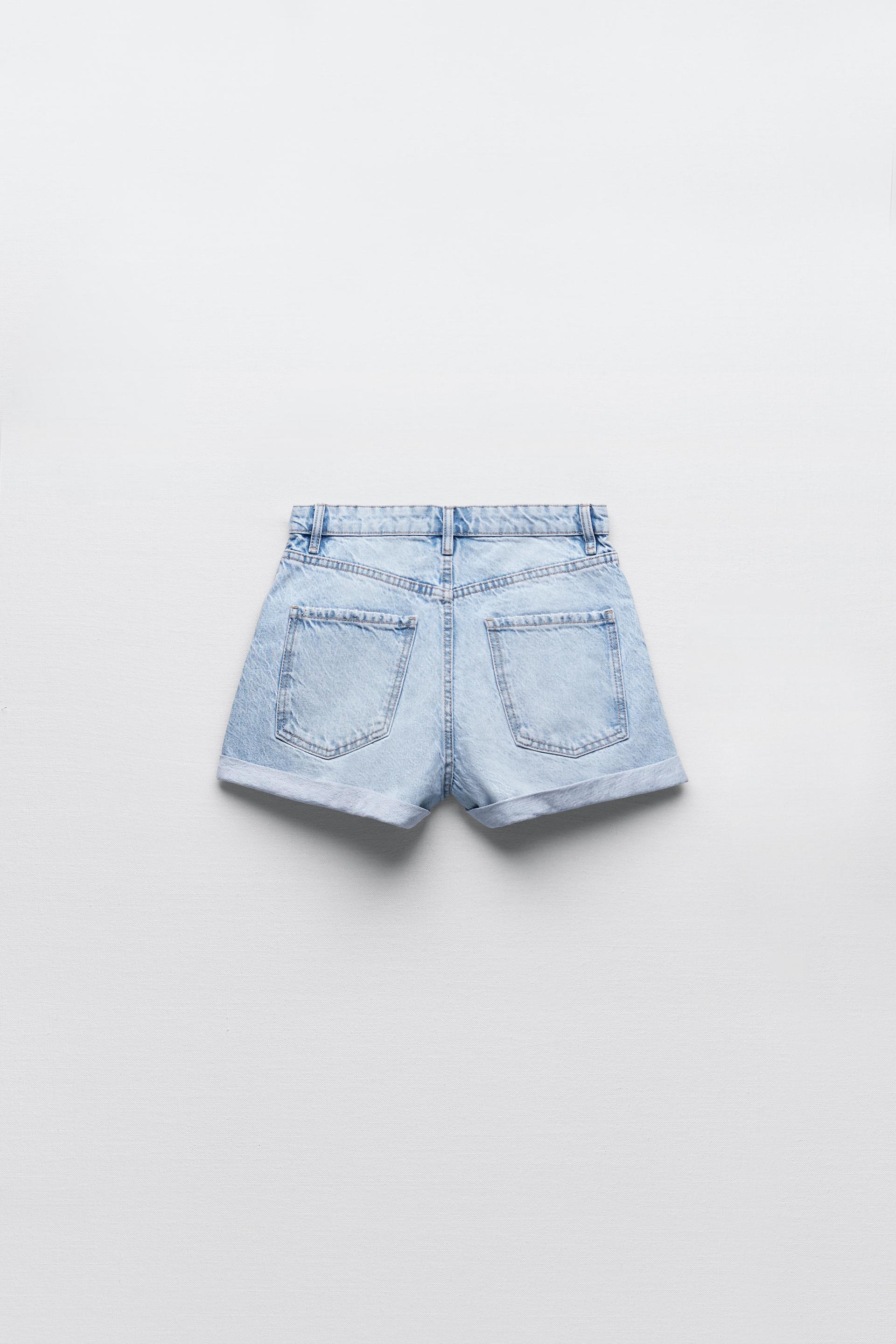 MOM FIT DENIM SHORTS - Light blue | ZARA Australia