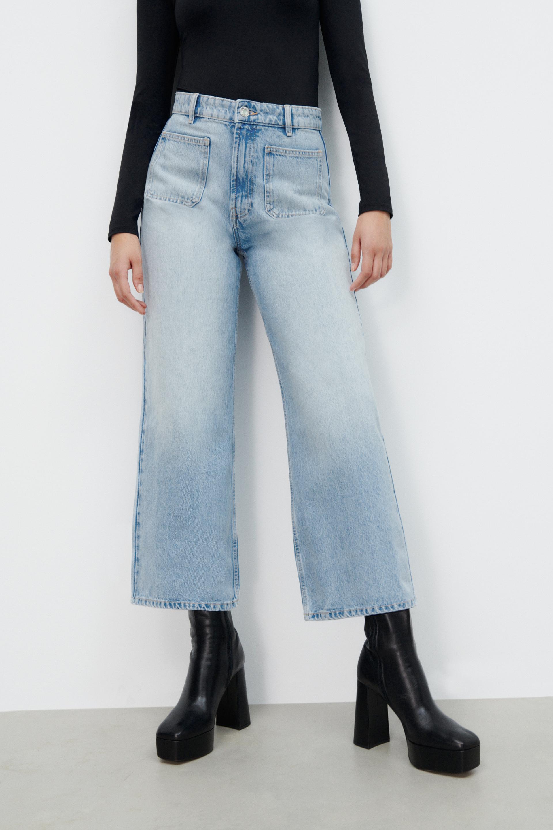 CROPPED JEANS WITH POCKETS - White | ZARA Australia