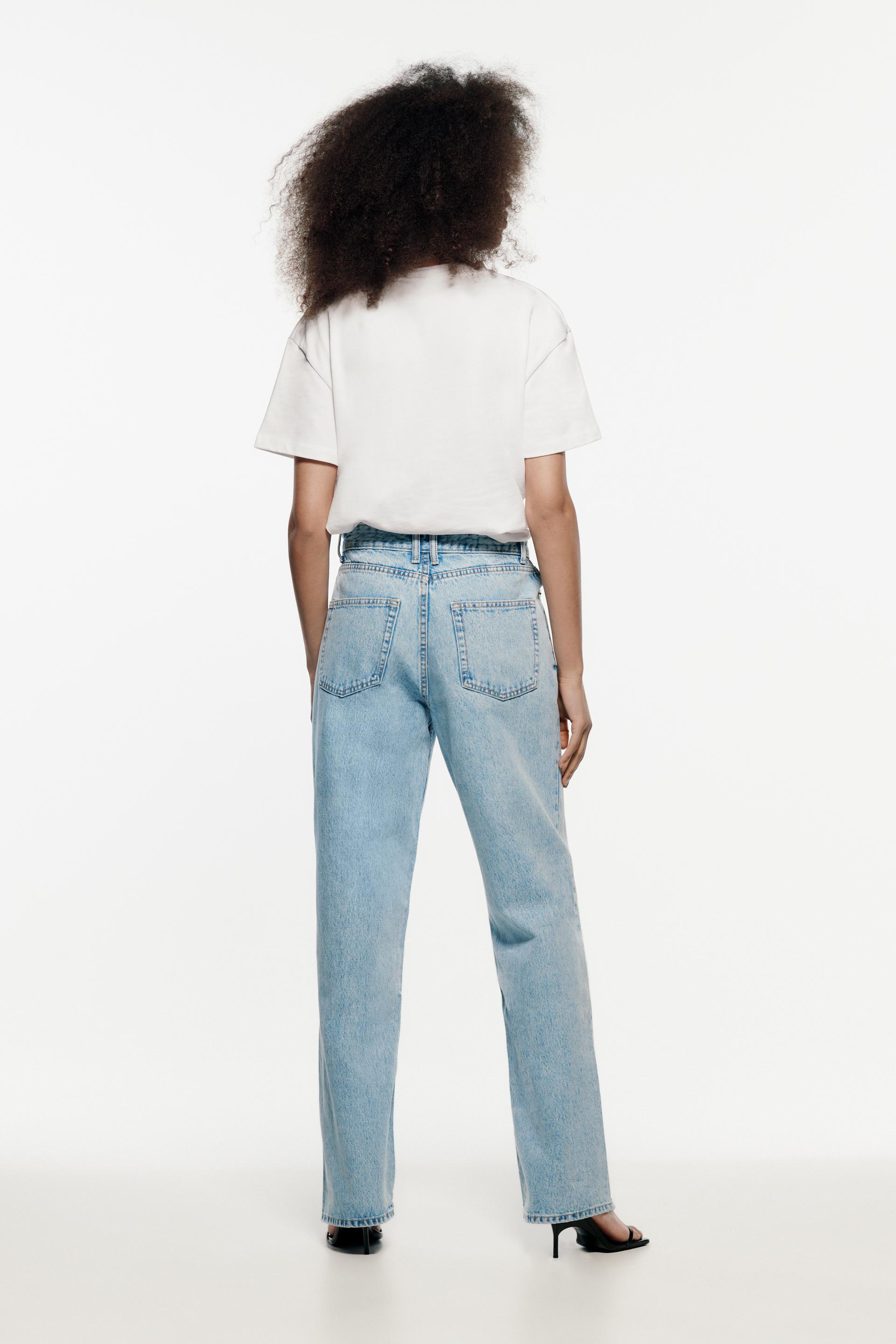 HI-RISE CUT-OUT JEANS - Blue | ZARA Australia