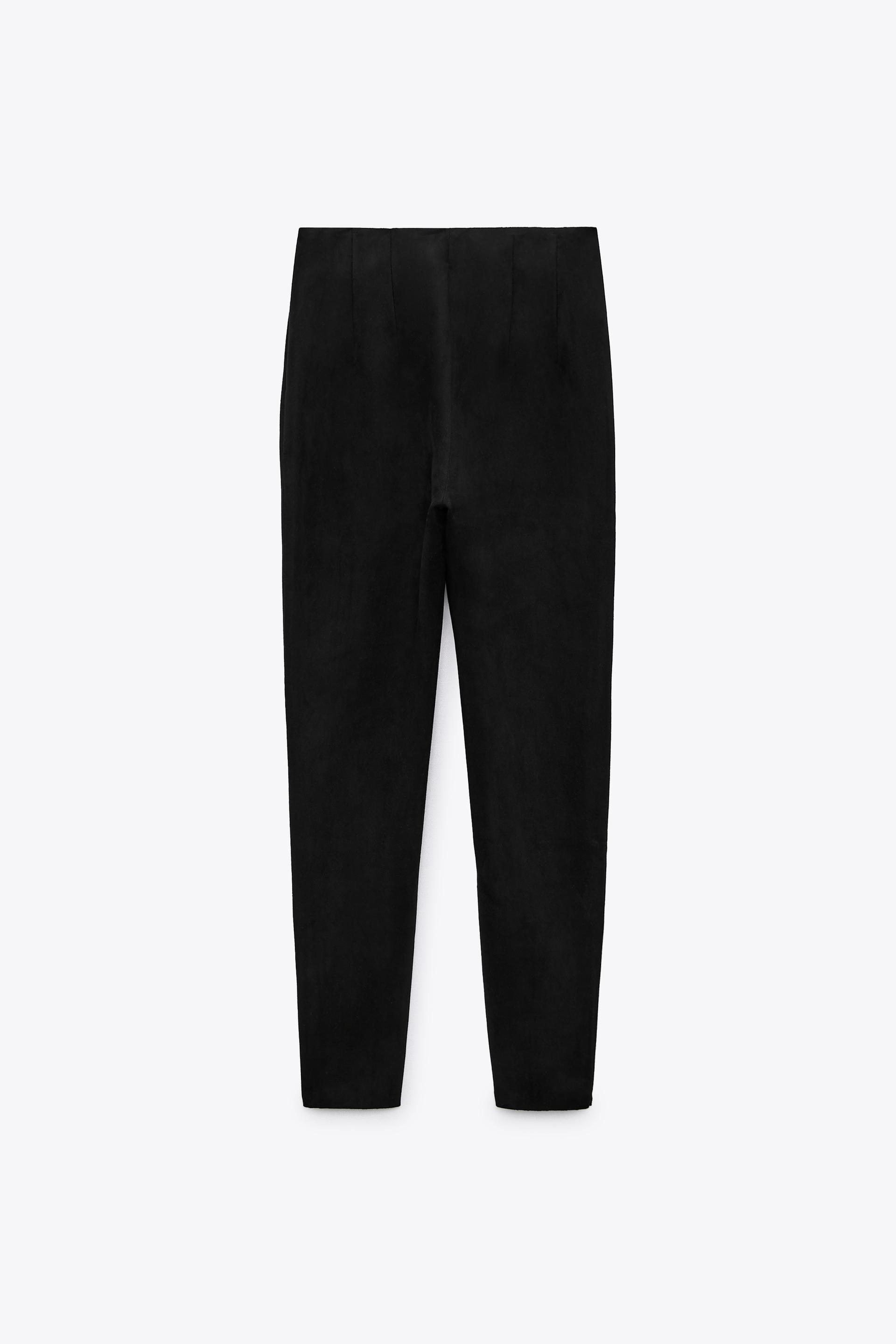FAUX SUEDE LEGGINGS - Beige | ZARA 