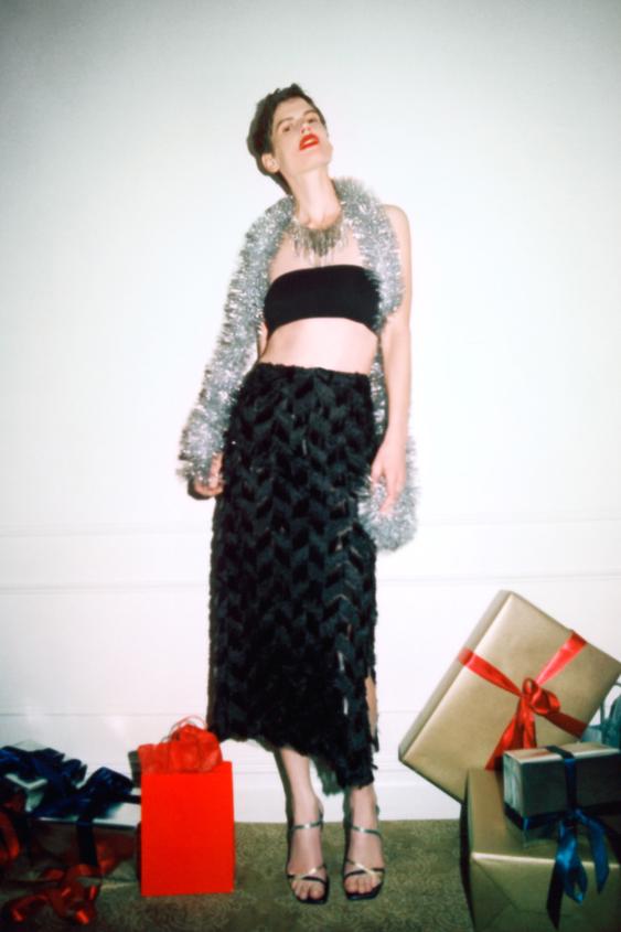 zara sequin skirts