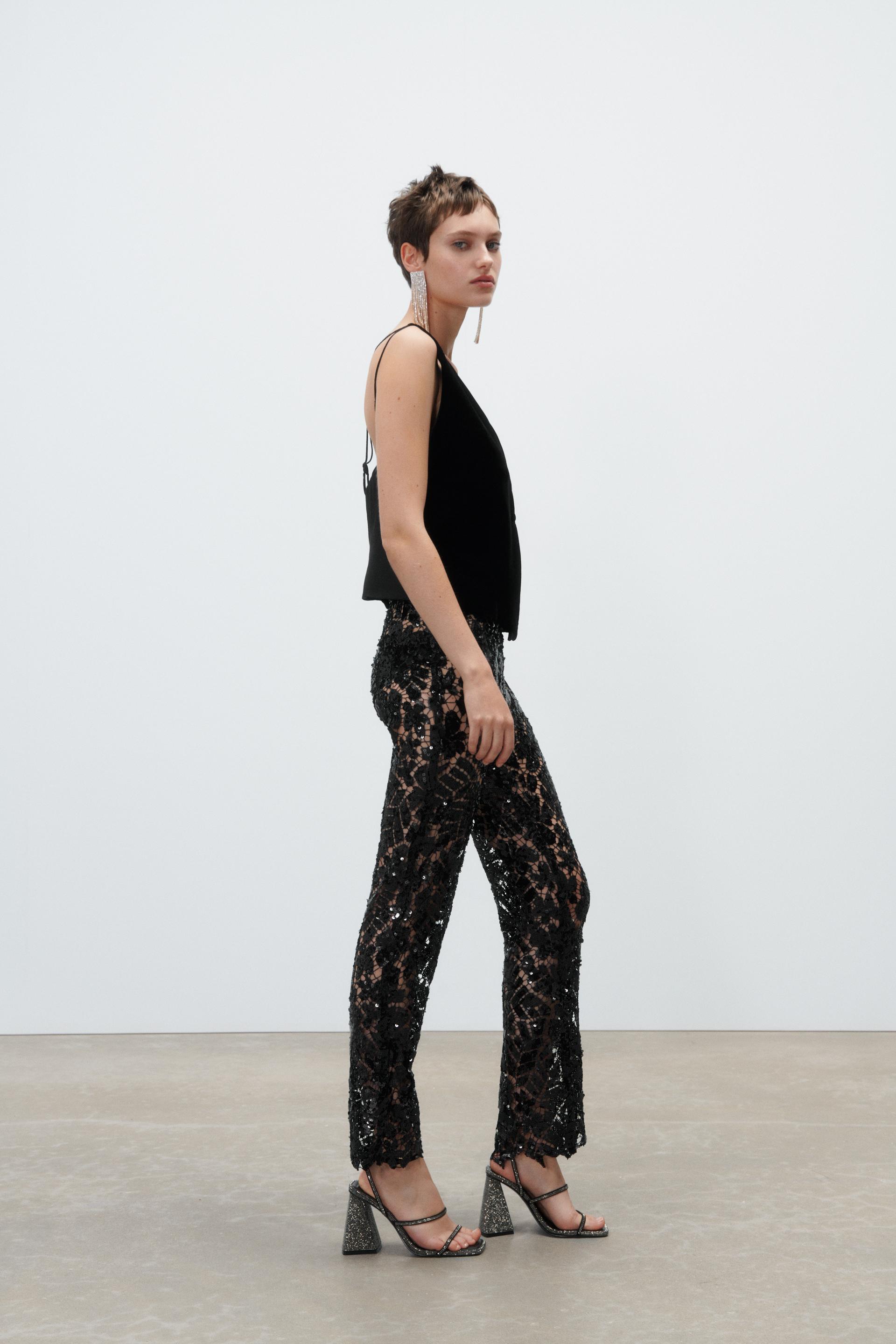 Zara SEQUIN TROUSERS - LIMITED EDITION 