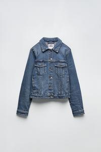 CAZADORA DENIM BÁSICA - Azul | ZARA Chile