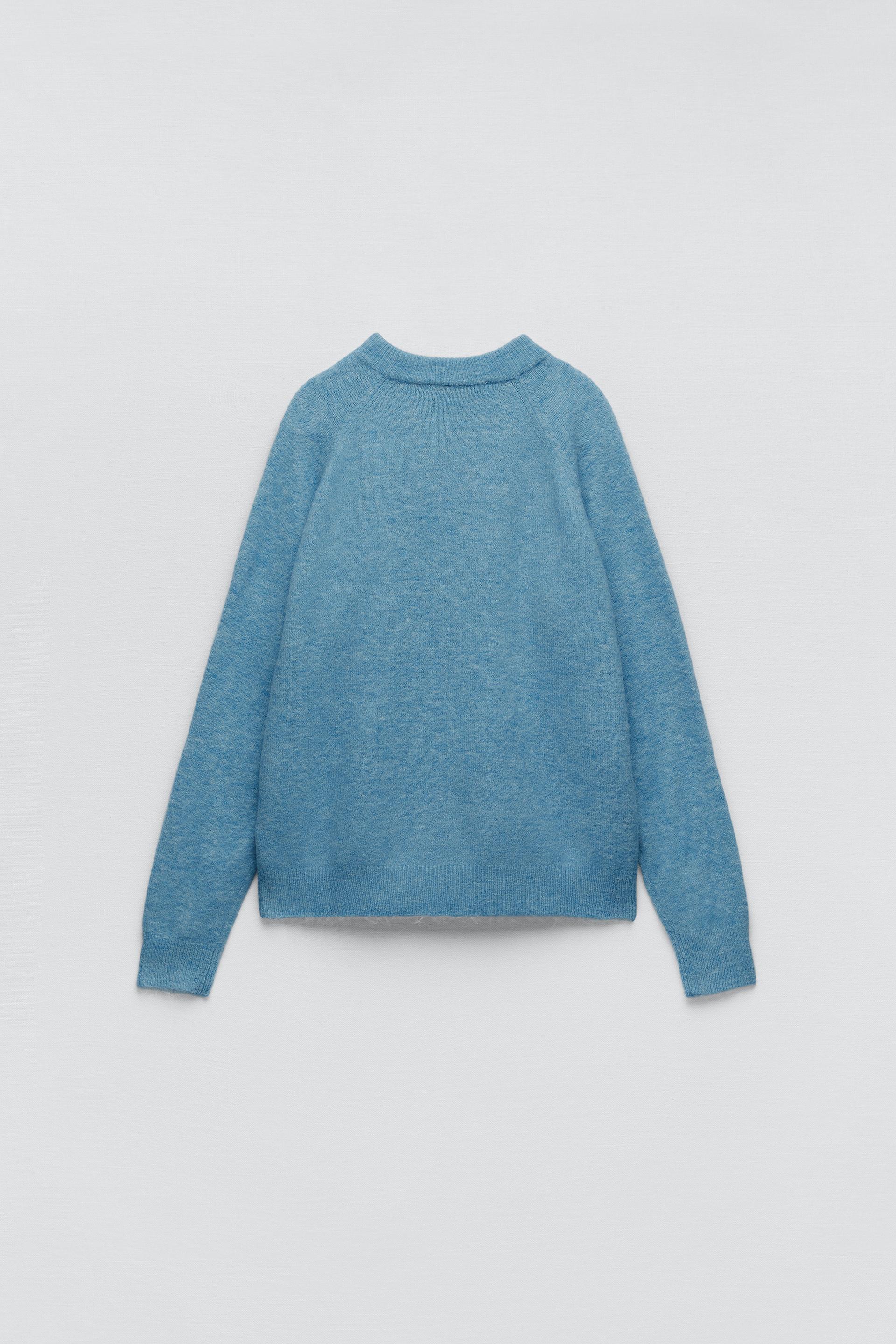 blue zara sweater