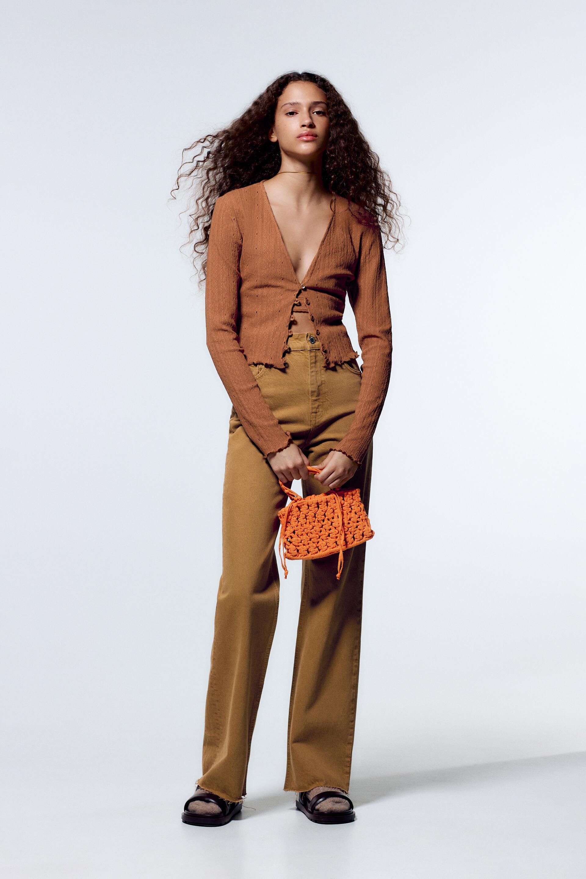 ZW THE '90S FULL LENGTH JEANS - Brown | ZARA New Zealand