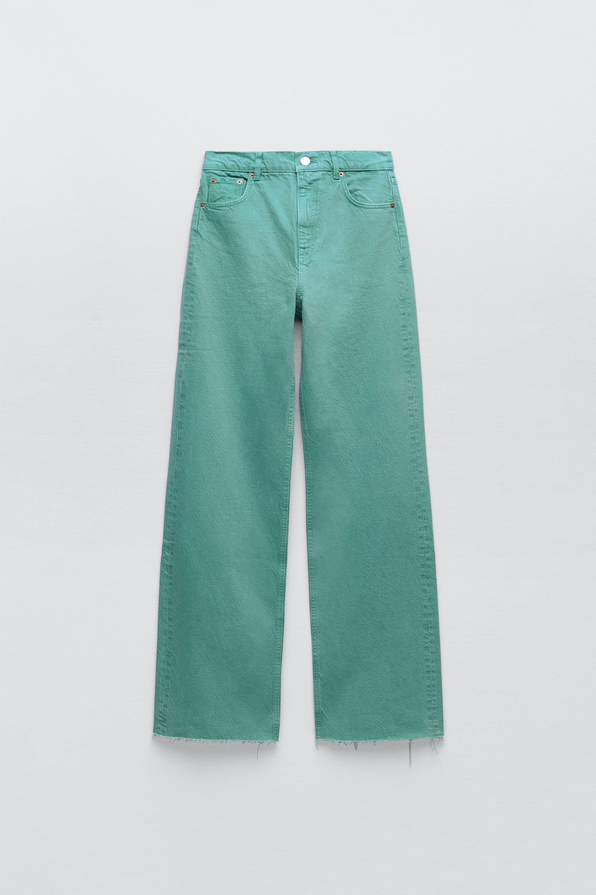 THE '90S FULL LENGTH TROUSERS - Sea green | ZARA New Zealand