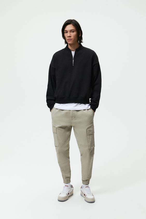 RELAXED FIT CARGO TROUSERS - Khaki 