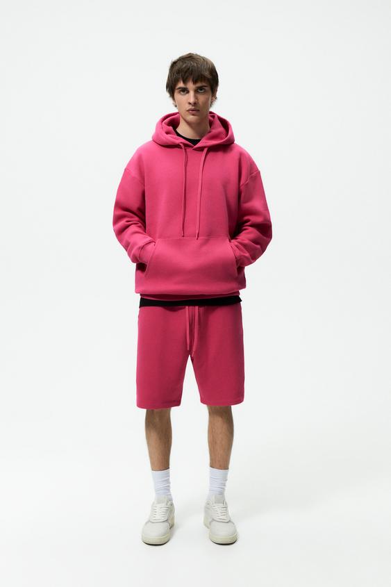 SUDADERA BÁSICA CAPUCHA - Fucsia | ZARA Chile