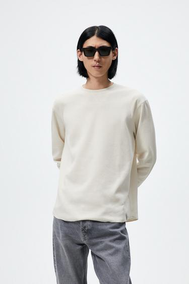 camiseta manga larga hombre zara