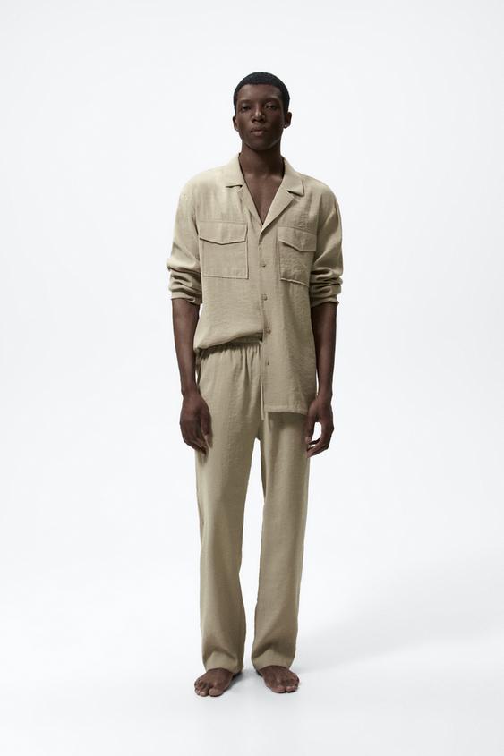 PANTALÓN PIJAMA - Arena | ZARA Chile