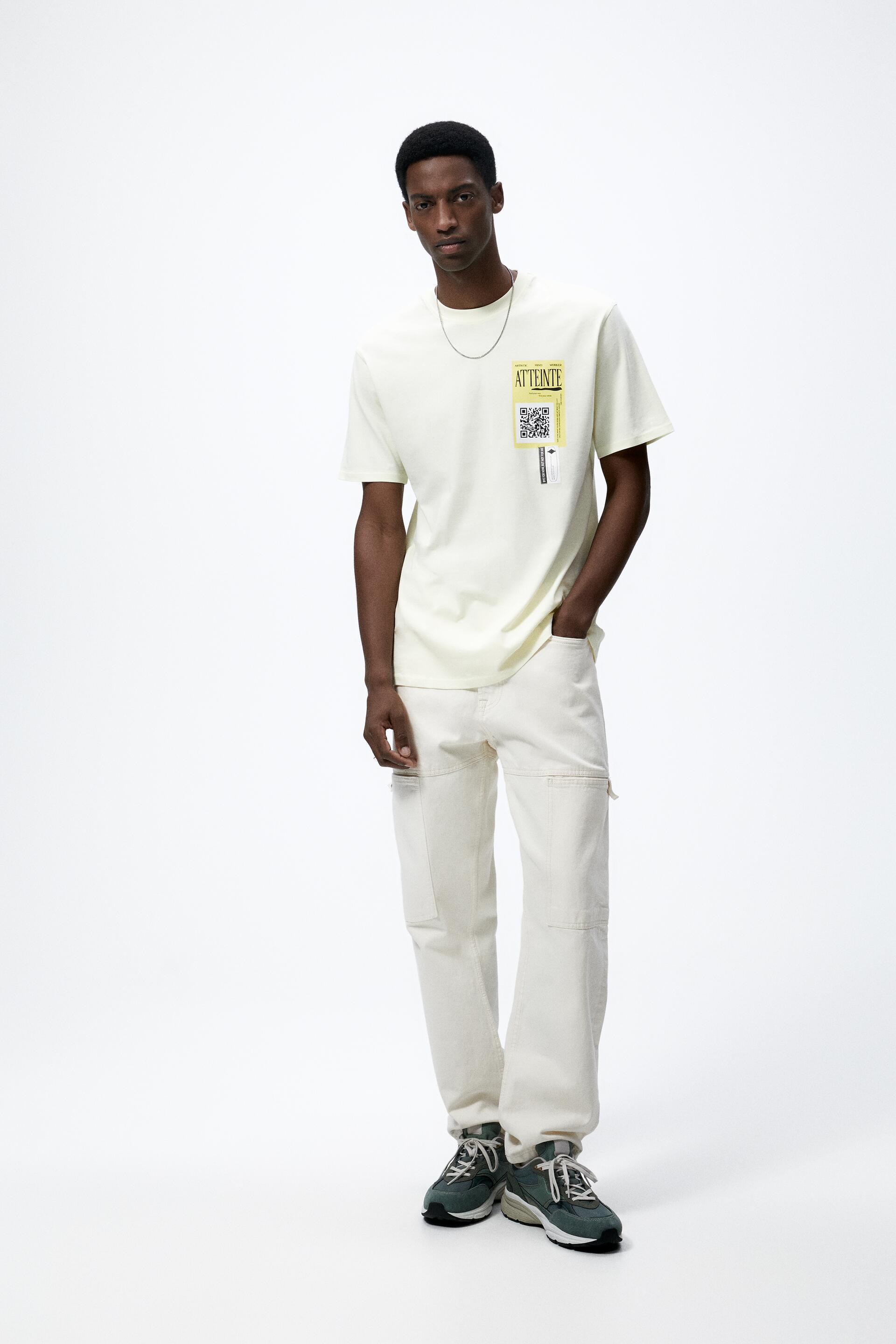 T-SHIRT WITH CONTRAST PATCHES - Light 