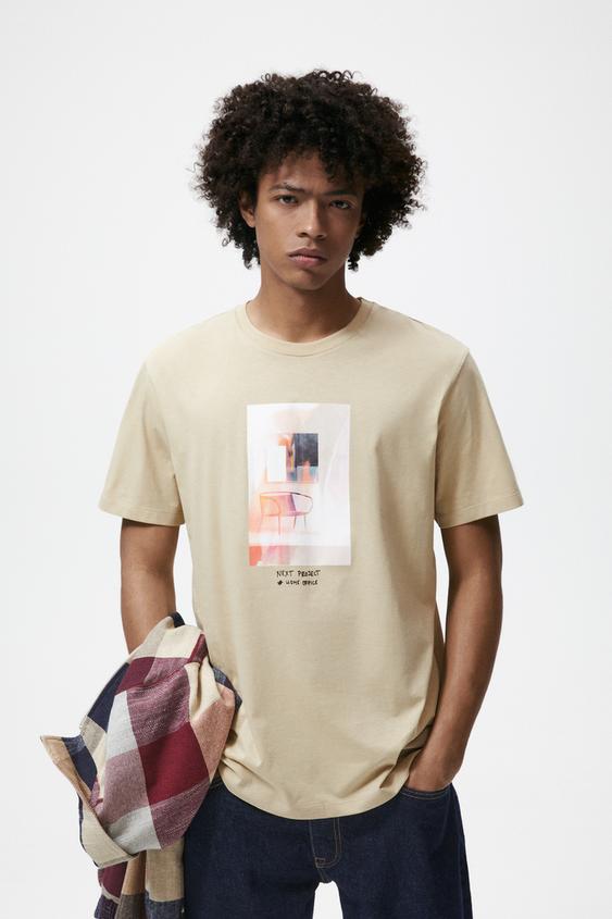 T-SHIRT - Light khaki | ZARA Australia