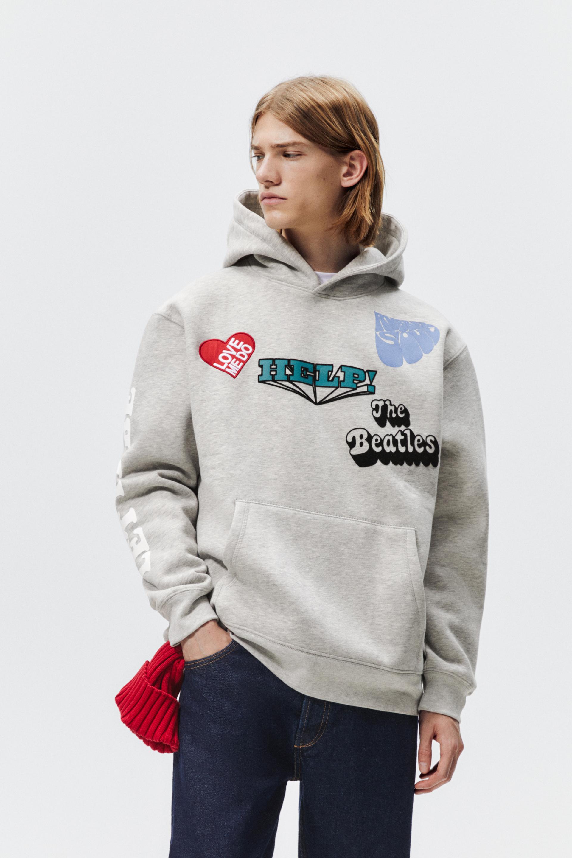 beatles zip up moletom com capuz