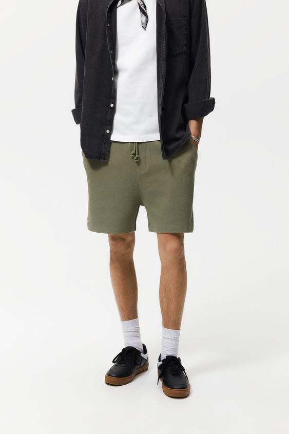 zara jogger shorts