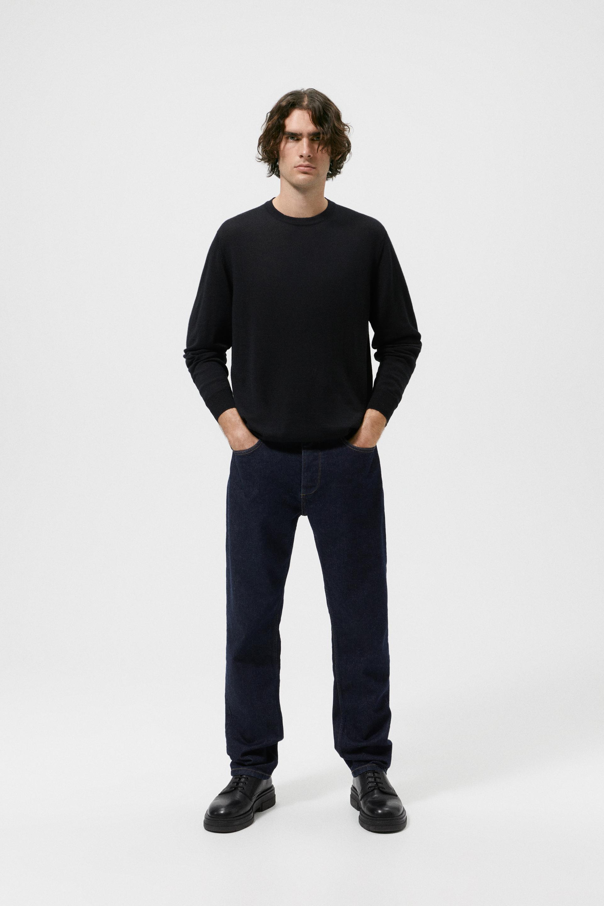 ROUND NECK SWEATER - Black | ZARA Australia