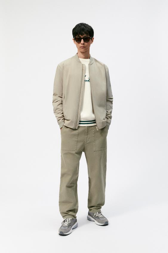 Water Repellent Bomber Jacket Light Khaki Zara Australia Water Repellent Bomber Jacket Light Khaki Zara Australia