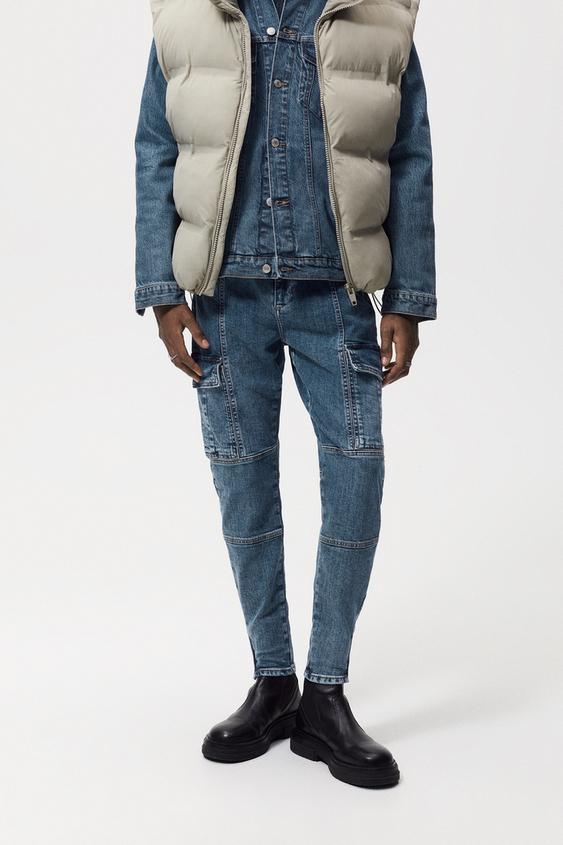 CARGO JEANS - Mid-blue | ZARA Australia