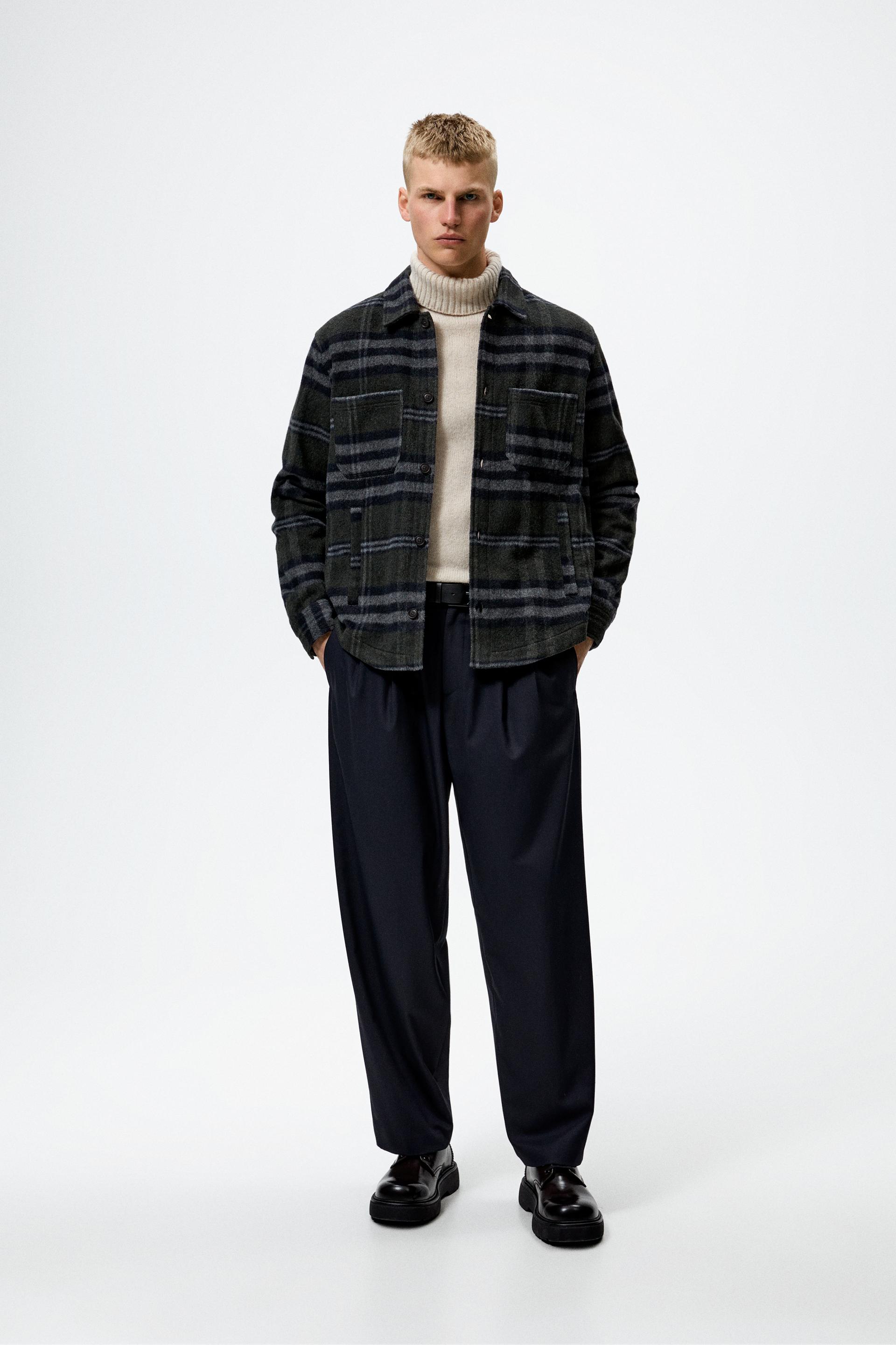 CHECK OVERSHIRT - Khaki | ZARA Australia