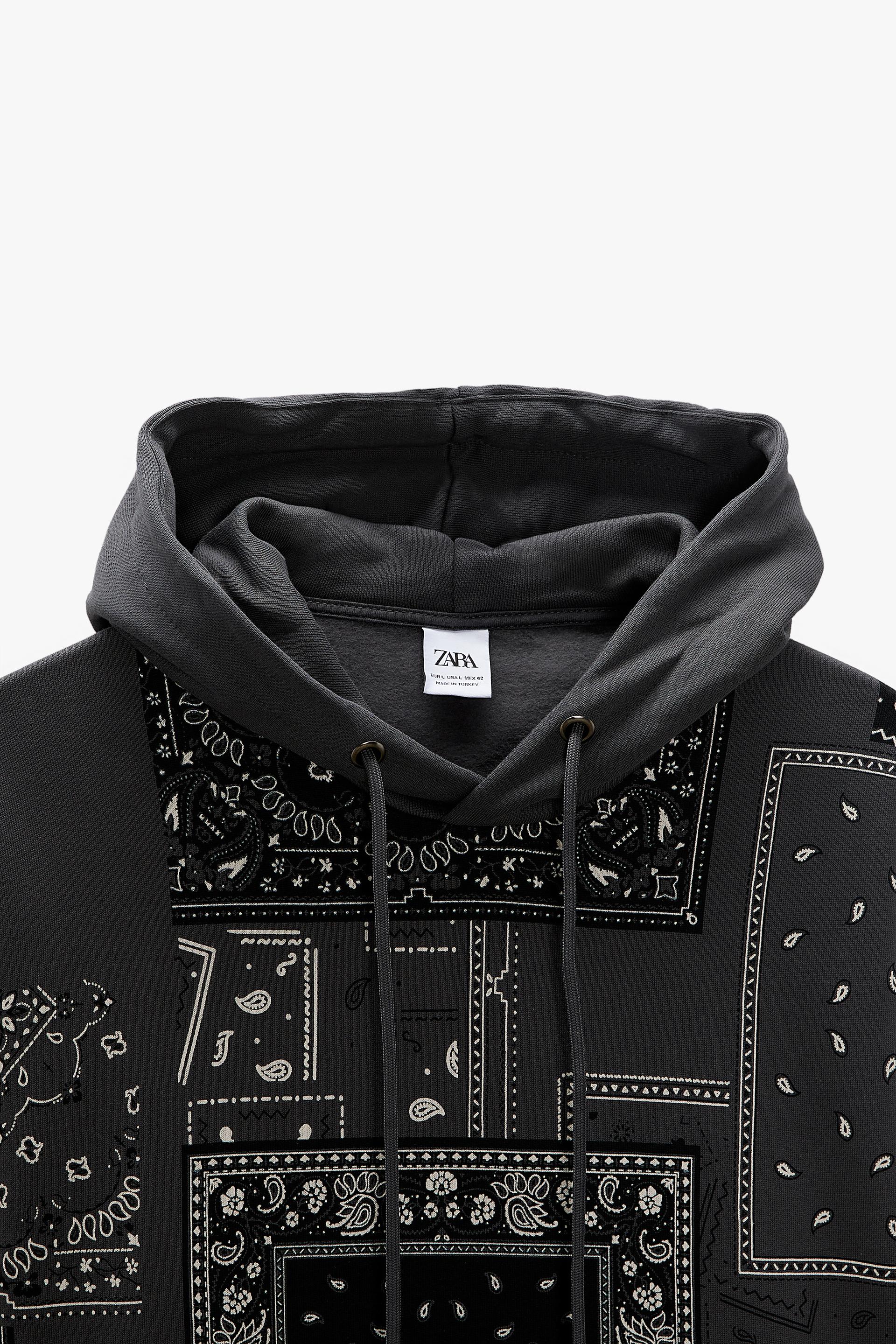 bandana zip up moletom com capuz