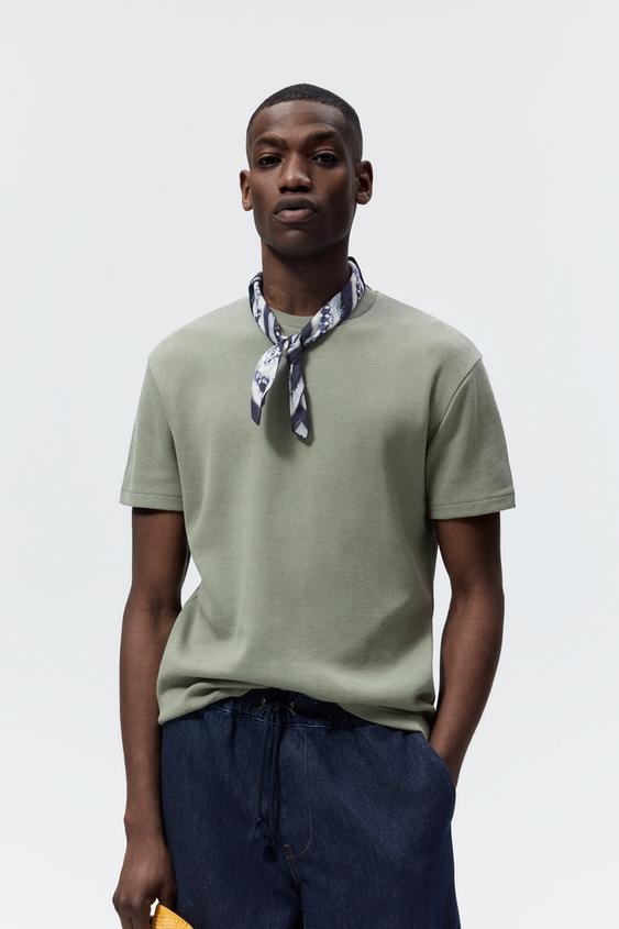 SHORT SLEEVE SWEATER - Greenish | ZARA 