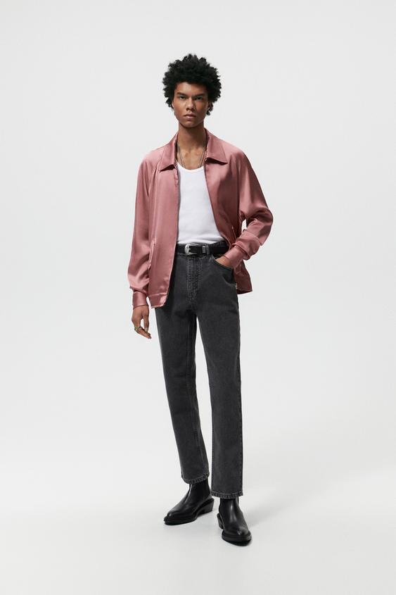 SATIN JACKET - Pink | ZARA Australia