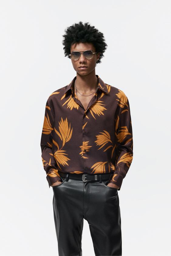 zara button down shirt mens