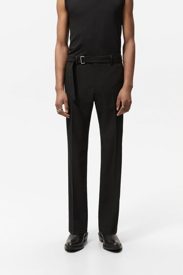 FLARED TROUSERS WITH BELT