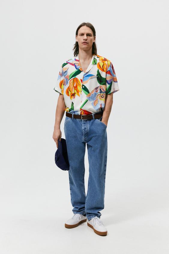 FLORAL PRINT SHIRT - White | ZARA Australia