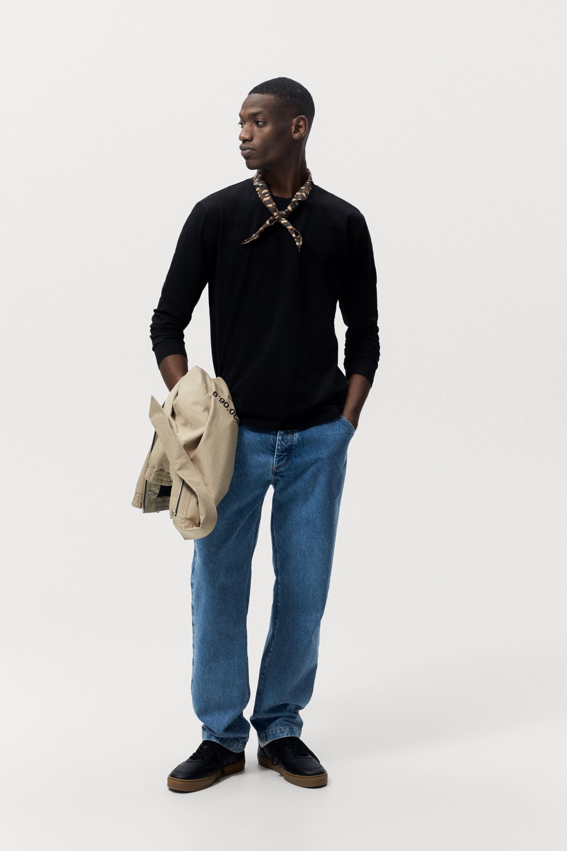 BASIC SLIM FIT T-SHIRT - Black | ZARA 