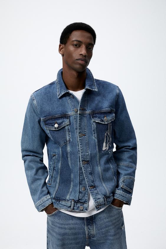 CAZADORA DENIM REWORKED - Azul | ZARA Chile