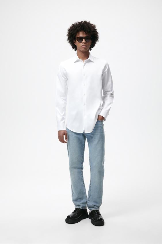 zara button down shirt mens