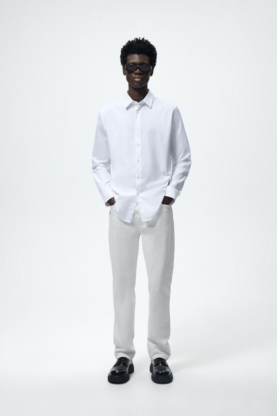 zara button down shirt mens