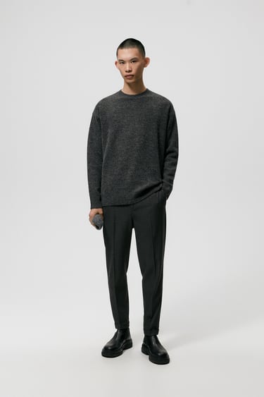 Image 0 of TEXTURED JOGGER WAIST TROUSERS from Zara